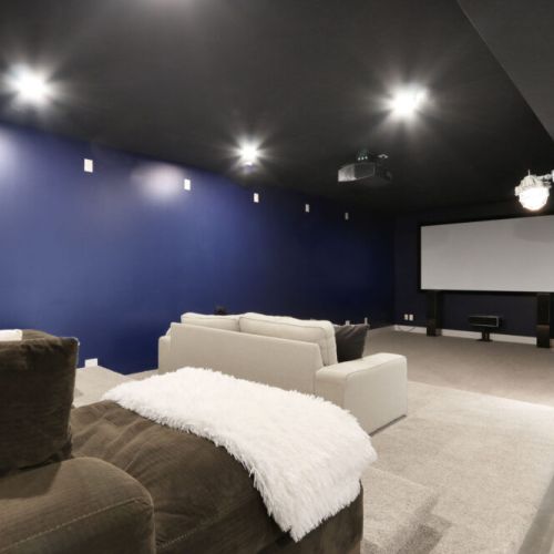Home Theater Room with Cable & AppleTV